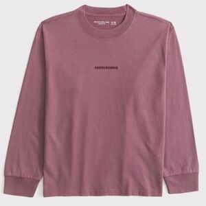 Abercrombie & Fitch Boys Long Sleeve Embroidered T-Shirt Size 9-10